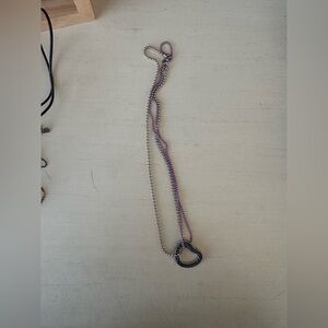 Silver & Purple Heart Necklace ‼️